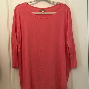 Pink Oversized Long PIKO Top